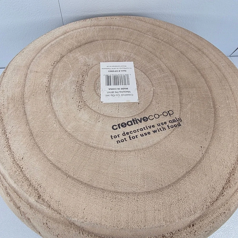 Creative Co Op Wood Grain‎ Round Tortilla Warmer